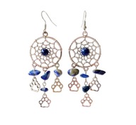 Kolczyki z łapaczami snów i lapisem lazuli