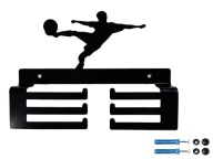 WIESZAK NA MEDALE DLA PIŁKARZA METALOWA MEDALÓWKA Z PIŁKARZEM BARDZO MOCNA