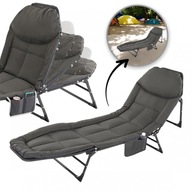 Łóżko polowe Ecarla 200 cm x 65 cm szary