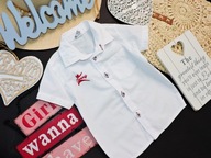 Terry - biała elegancka koszula logo , kieszonka r 86