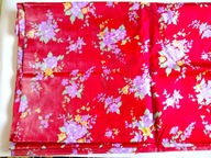 Tkanina kwiaty wielokolorowy 138 x 530