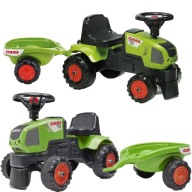 FALK TRAKTOREK BABY CLAAS AXOS 310 ZIELONY Z PRZYCZEPKĄ OD 1 ROKU