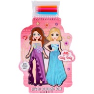 MODA MODELKI Zestaw Kreatywny z Naklejkami Kolorowanka + Markery