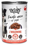 Mokra karma dla psa Tuf Tuf puszka kawałki mięsne z wołowiną 415g