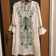 SUKIENKA KAPPAHL NOWA ECRU HAFT METKA