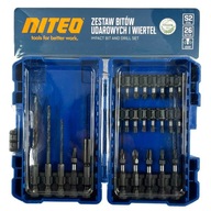 BIT UDAROWY ZESTAW BITÓW UDAROWYCH I WIERTEŁ 26 SZTUK NITEO
