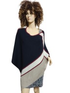 Emreco ponczo wełniane dzianina sweterkowa