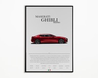 PLAKAT MASERATI GHIBLI TROFEO IDEALNY NA PREZENT OBRAZ NA ŚCIANE A3