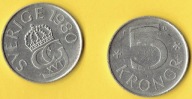 Szwecja 5 KORON 1980 r.