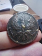 Pruski guzik urzędniczy Duży Sygnowany PRUSY XIX wiek