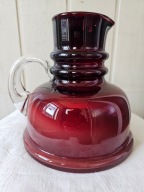 DZBAN RĘCZNIE FORMOWANY BORDOWO RUBINOWY JERZY SŁUCZAN ORKUSZ TARNOWIEC