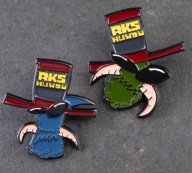 PIN PRZYPINKA kapitan bomba zestaw 2 pinów Radosław i Damian rks huwdu