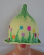 Czapka kapelusz do sauny filcowana ręcznie elfik NA ZAMÓWIENIE