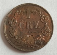 moneta Szwecja 1 ore 1870