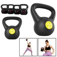 KETTLEBELL DO ĆWICZEŃ CROSS TRAINING W DOMU SIŁOWNI HOP-SPORT 4 KG CZARNY