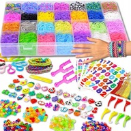 GUMKI DO ROBIENIA BRANSOLETEK BIŻUTERII DUŻY ZESTAW XXL DLA DZIECI 15000szt