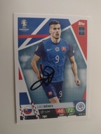 Karta topps match attax autograf Słowacja Euro 2024 Laci Benes