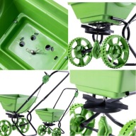 SIEWNIK RĘCZNY DO TRAWY NAWOZU WARZYW OGRODOWY SOLI NA KÓŁKACH REGULOWANY