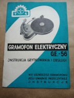 instrukcja Gramofon elektryczny Łódż G.E.-56 Zak. Aparatów Telefonicznych