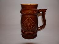 Stary kufel ceramiczny, Dzień Odlewnika 1988, PRL, vintage, Lublin