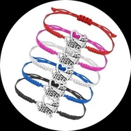 zestaw 2 x bransoletka przyjaźni BFF dla dziewczynki sznurek napis