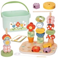 DREWNIANY BOX MOTORYCZNY EDUKACYJNY SENSORYCZNY MONTESSORI 5W1 TOOKY TOY