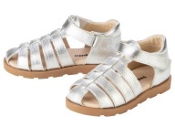 LUPILU srebrne sandałki skórzane SKÓRA NATURALNA sandały 25 16,5 cm NOWE
