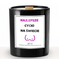 ZABAWNA ŚWIECA świeczka DLA DZIEWCZYNY NAJLEPSZE CYCKI NA ŚWIECIE 40h