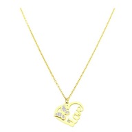 45233 Celebrytka złota stal chirurgiczna motylek love