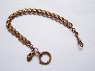 Stara pozłacana dewizka do zegarka