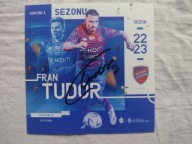 Zdjęcia 13x13 autograf Raków Fran Tudor obrońca sezonu 22/23