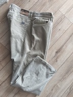 Spodnie męskie XL miękki sztruks beżowe elastyczne 38 bawełna pas96