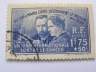 Francja - Maria Skłodowska i Piotr Curie - nobliści - Mi. 433 kasowany