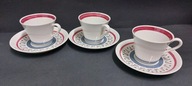 3 x filiżanka ze spodkiem 150 ml Rorstrand Bimbo design lata 60/70 te