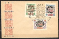 *FDC ROCZNIK 1955 Fi 777 B2 kas. DNI KRAKOWA