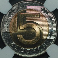 5 złotych 1996 - MS 66 - NGC - MENNICZE