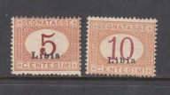 kolonie włoskie LIBIA / dopłaty Mi 1-2 z nad. z 1915