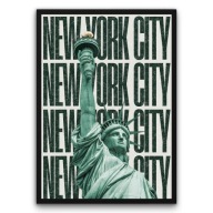 Plakat z ramą 30x40cm New York City miasto noc skyline USA architektura