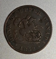 Kanada - prowincje 1/2 pensa, 1852r. Bank Górnej Kanady BCM