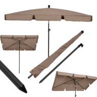 PARASOL OGRODOWY BALKONOWY PLAŻOWY DUŻY PROSTOKĄTNY ŁAMANY REGULOWANY BEŻ