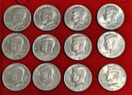 ZESTAW MONET AMERYKAŃSKICH RÓŻNE ROCZNIKI/ ONE DOLAR / HALF DOLAR\ QUARTER