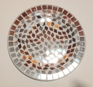 Ozdobna patera/talerz mozaika - lustro