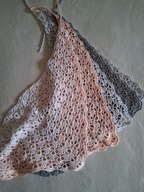 Chustka dziecięca na głowę, ręcznie robiona na szydełku,ok. 7-14 lat, kolor