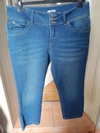 collection l spodnie dżinsowe 46 proste ze średnim stan niebieskie