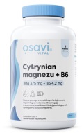 Cytrynian Magnezu + B6, 375mg + 4.2mg - 180 vcaps