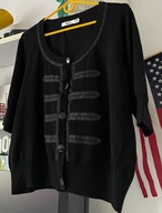 5 M&CO SWETER CIENKI CZARNY ROZPINANY guziki