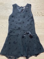 George Sukienka szyfonowa czarna z podszewką w kropki rozm. 3-4 lata 98 cm