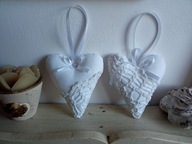 KORONKOWE SERCA DUŻE ZAWIESZKI BAWEŁNA KOMPLET 2 SZTUKI