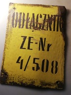 STARA TABLICA EMALIOWANA ODŁĄCZNIK 20 cm x 15 cm