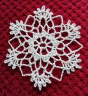 gwiazdka/ śnieżynka 8,50 cm, kolor biały